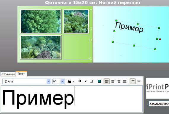 ввод текста на страницу